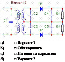 Подпись:    a)	□ Вариант 1  b)	□ Оба варианта  c)	□ Ни один из вариантов  d)	□ Вариант 2